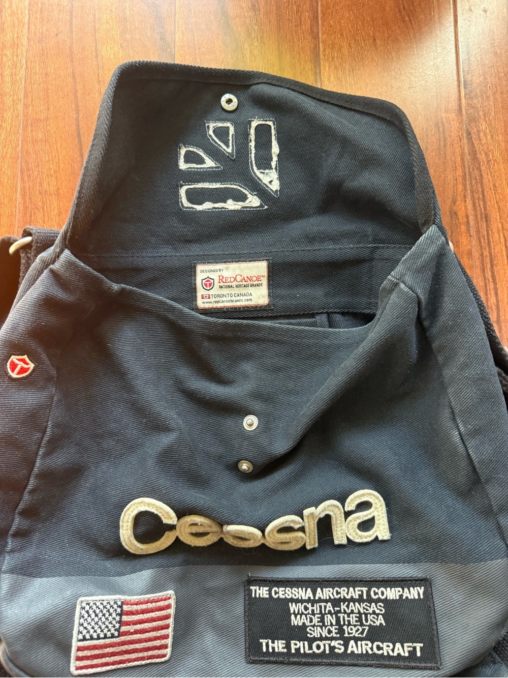 Cessna Navy Messenger Bag - Picture 2 of 3